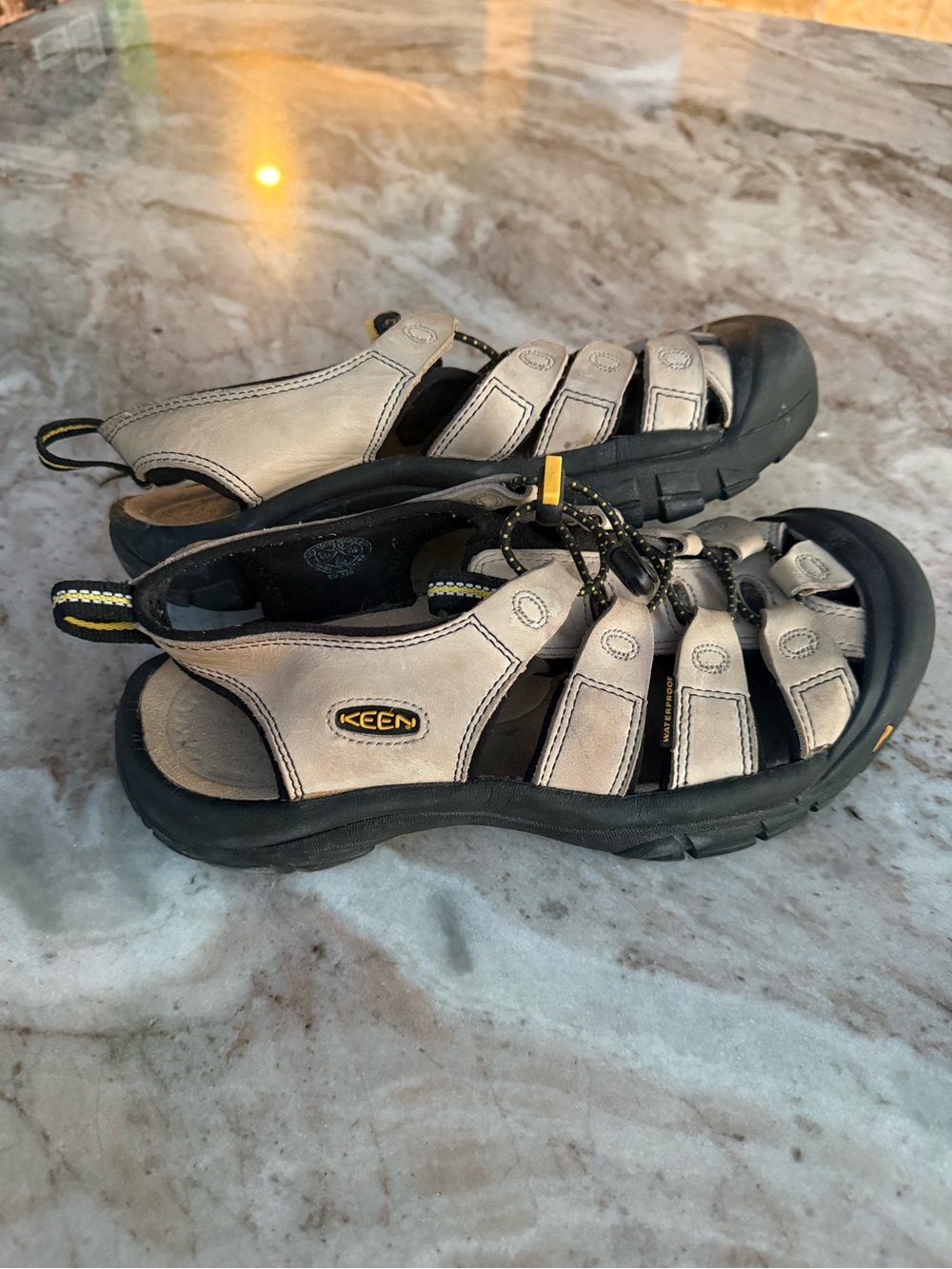 Keen Beige and Black Women's Closed-Toe Sandals